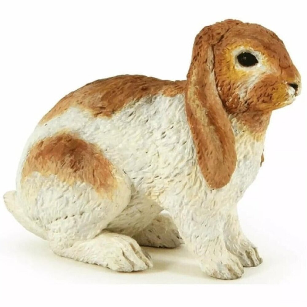 Lop Rabbit Farm Animal Figure - Hand Painted Collectible Toy Figurine‎ - Papo